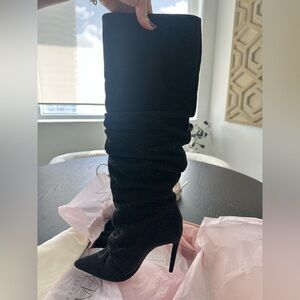 Alexandre Birman - Jenny Slouch Suede Boot - Black